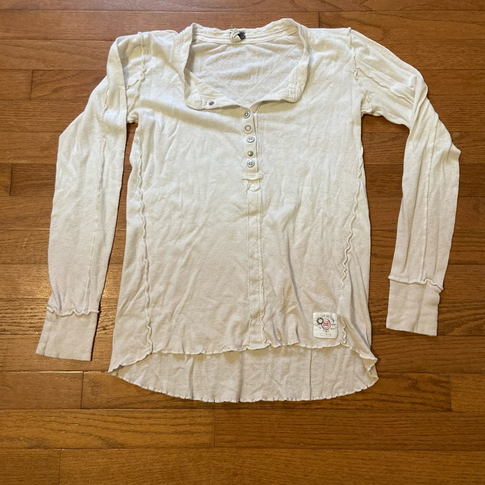Free people long sleeve linen shirt